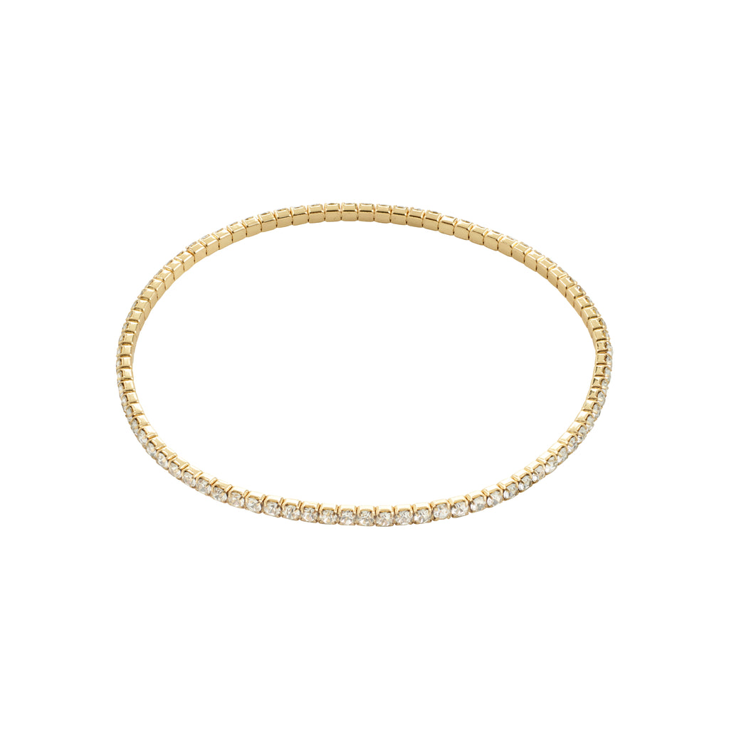 ARASH crystal bracelet gold-plated with sparkling Preciosa crystals on durable elastic, perfect for stacking and enhancing your chic, everyday style.