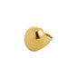 JAMESON ring gold-plated with a minimalist, sculptural bubble dome design, featuring a broad top and adjustable tapered band made from 99% recycled material.
