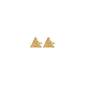 RYLEE earrings gold-plated featuring textured triangular studs with a central crystal, offering a boho chic, spiritual vibe for minimalist or stacked styling.