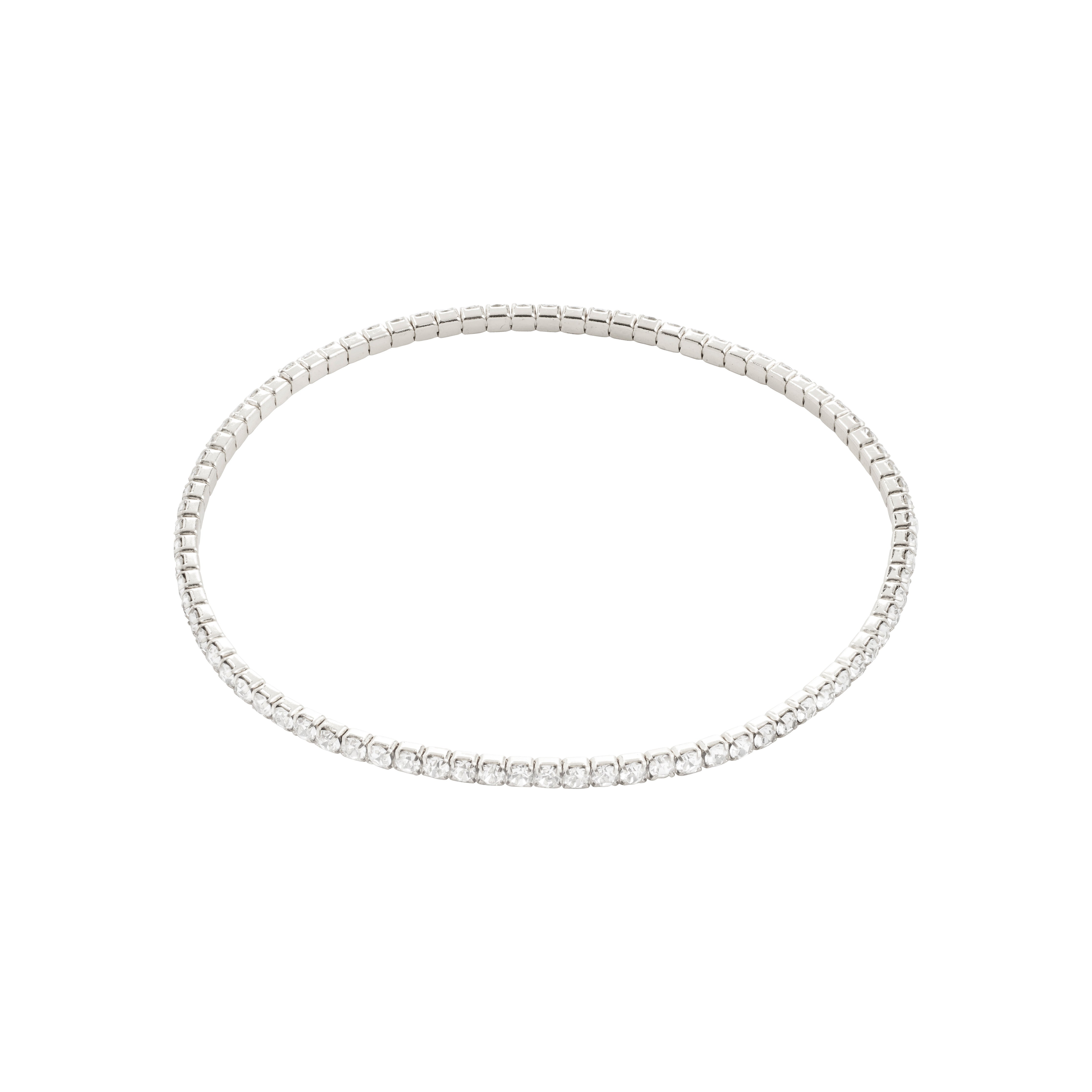 ARASH crystal bracelet, silver-plated, featuring dazzling Preciosa crystals and sleek design, ideal for stacking and enhancing outfits with a touch of glam.