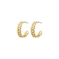 MAYER earrings gold-plated, featuring chunky chain link hoops with a shiny finish and straight posts, embody edgy yet classy style.