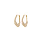 FENIX earrings gold-plated: Teardrop-shaped hoops adorned with pavé-set crystals, offering a radiant, elegant statement with easy snap locks for comfort. Perfect for any stylish occasion.