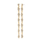 Gold-plated BASIL earrings with wavy, leaf-like links adorned with Preciosa crystals, offering a luxurious, dynamic look for a sophisticated style.