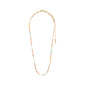 ALISON necklace by Pilgrim features cube-shaped beads in pastels with gold accents, complete with a gold-tone lobster clasp and adjustable chain for a playful, chic look.