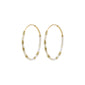 ALISON earrings: Gold-plated hoops with alternating pearly white and textured gold beads, offering a boho-inspired, elegant style from Pilgrim.