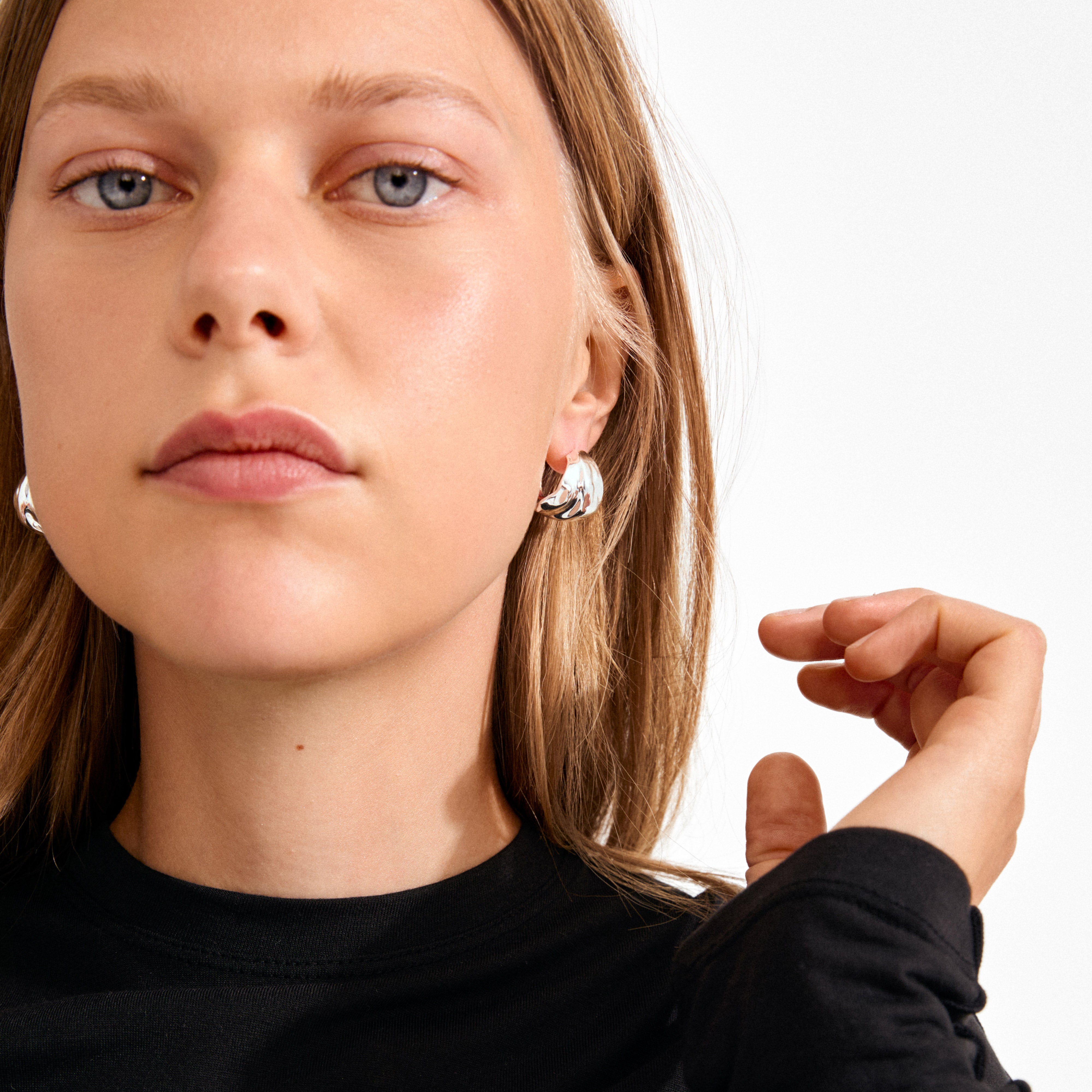 JOHNNIE øreringe sølvbelagt