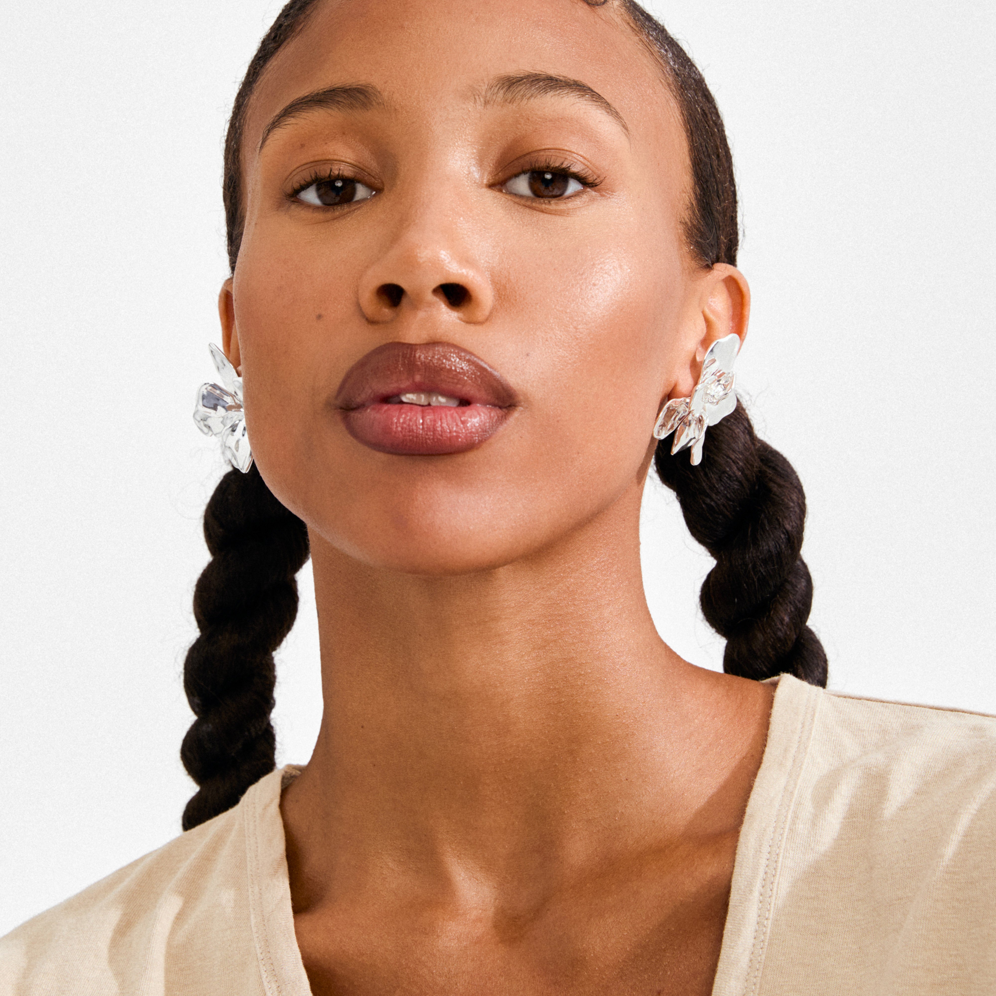 HALEN øreringe sølvbelagt