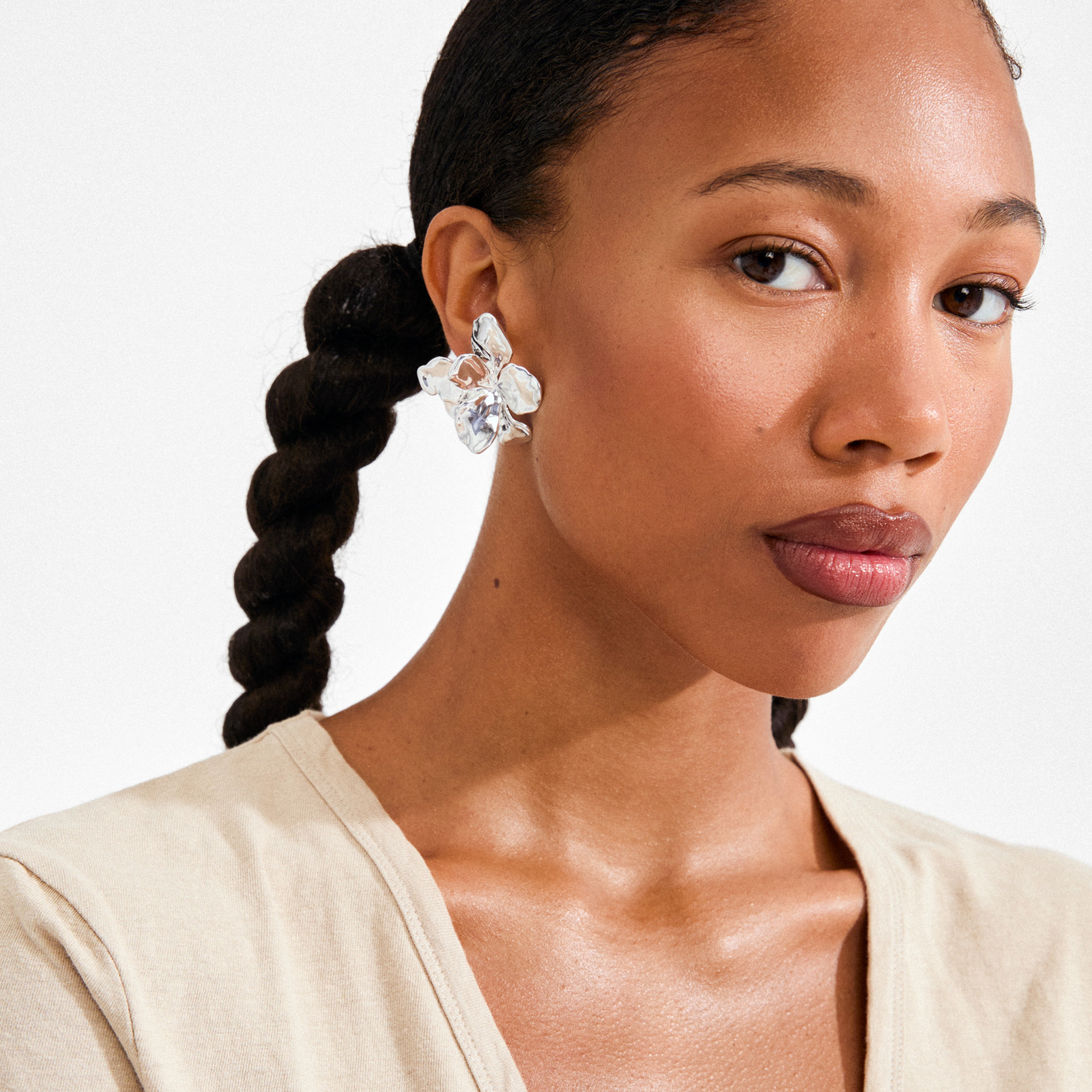 HALEN øreringe sølvbelagt