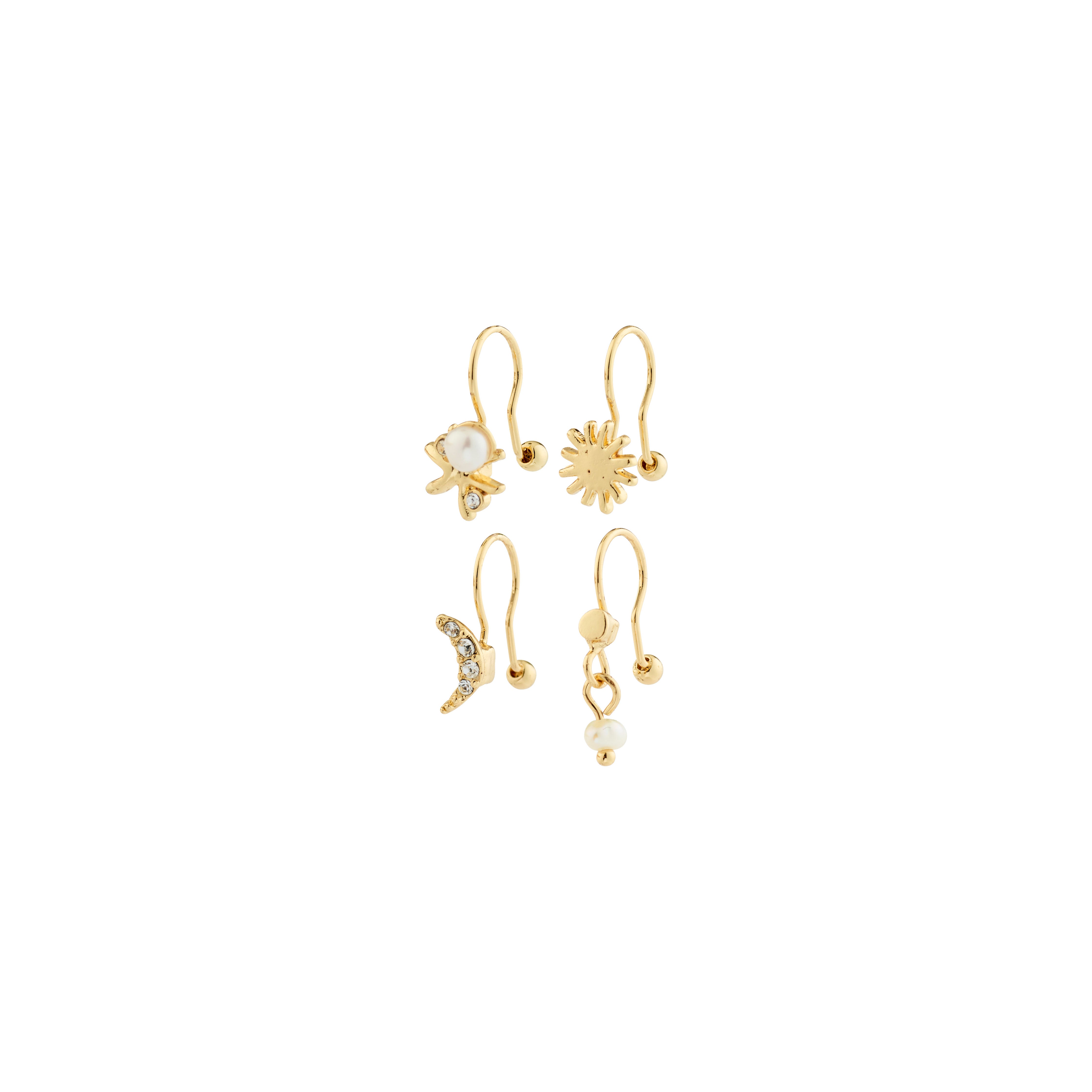 EVON ear cuff 4-in-1 set, gold-plated