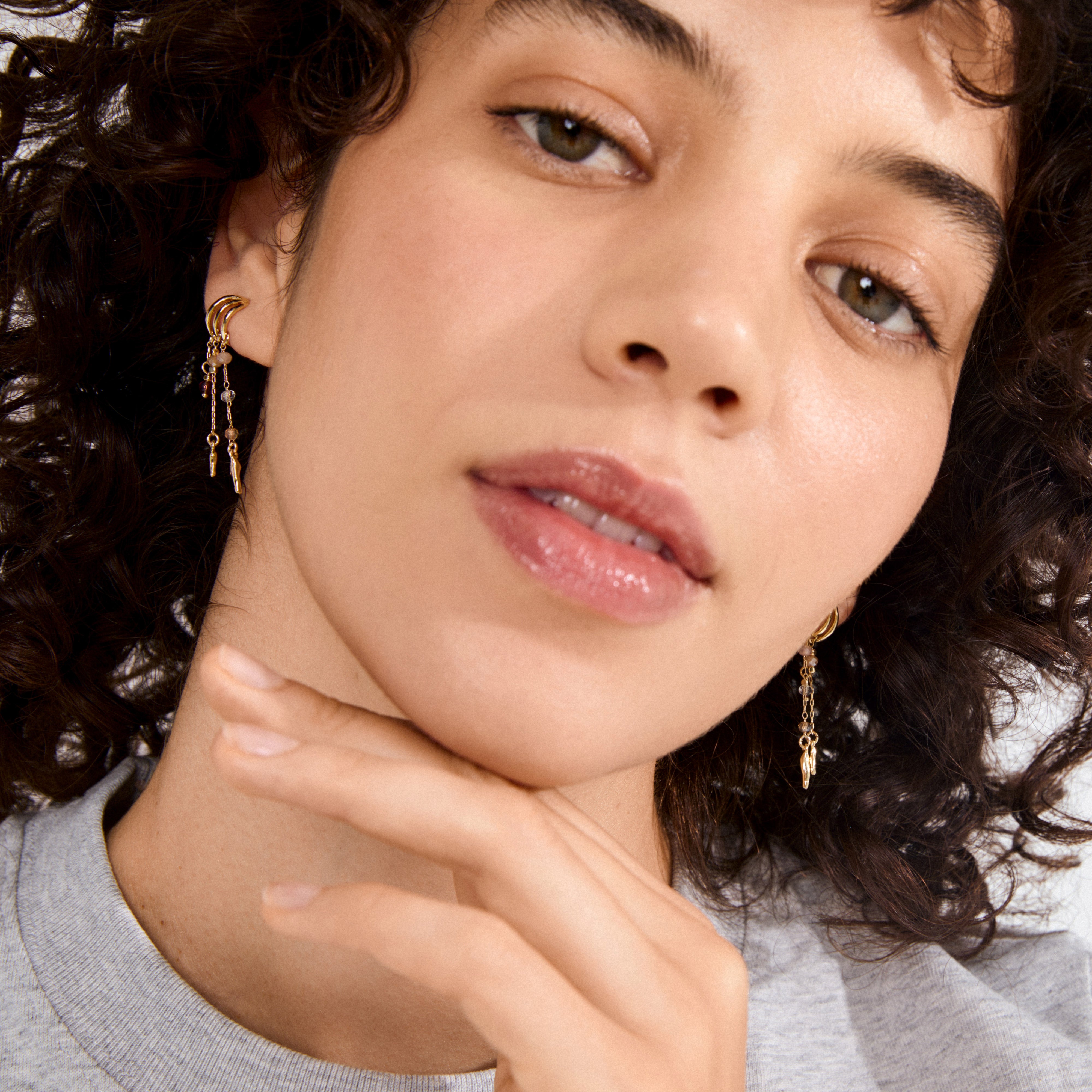 MORIN øredobber gullbelagt