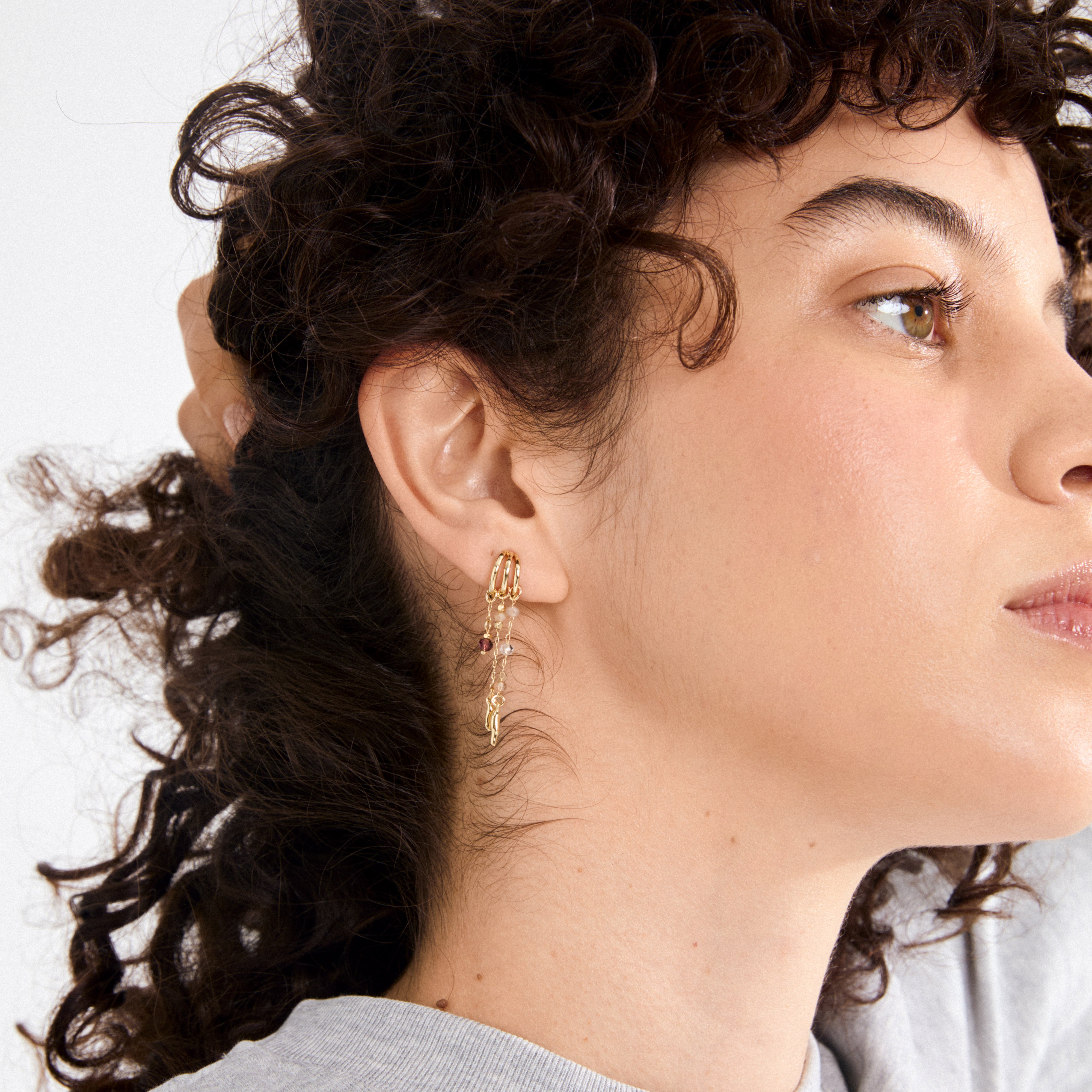 MORIN øredobber gullbelagt