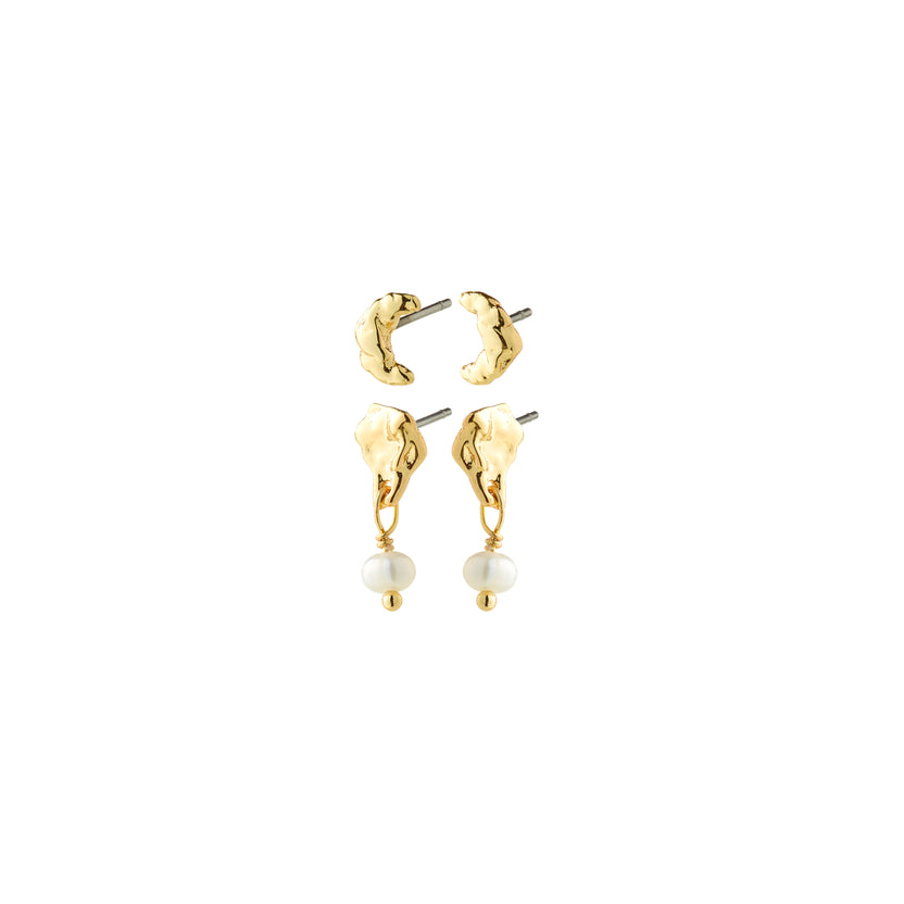 ORYTH earrings 2-in-1 set, gold-plated