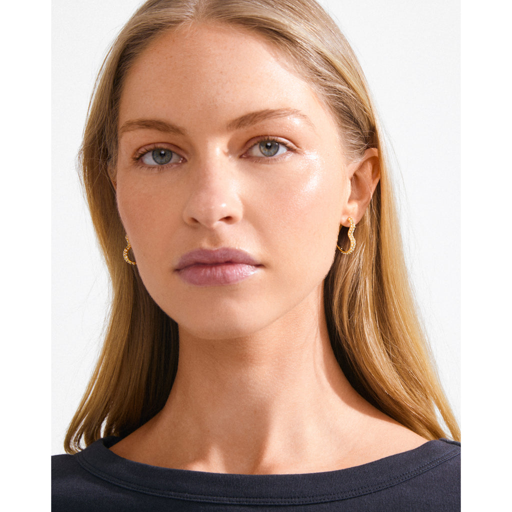 SORA heart earrings gold-plated