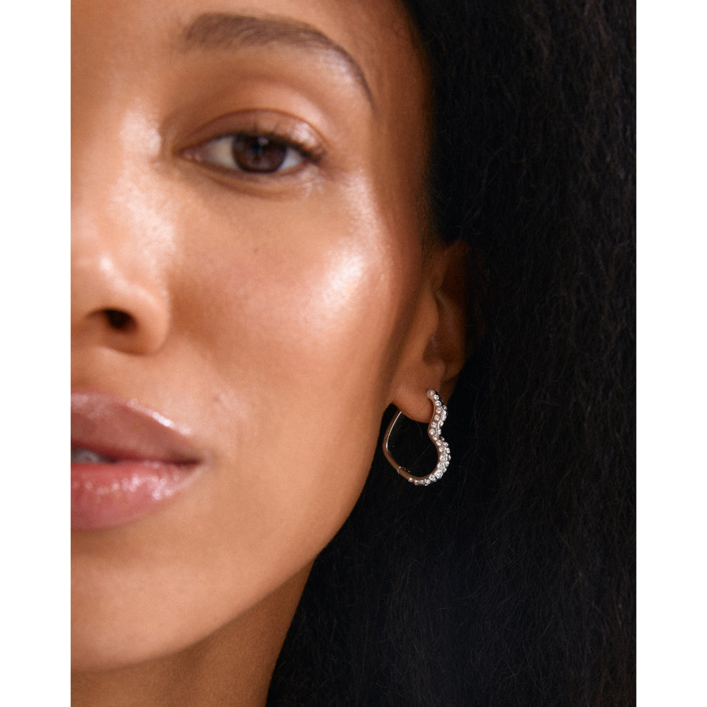 SORA heart earrings silver-plated