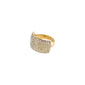 ASPEN recycled crystal ring gold-plated