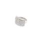ASPEN recycled crystal ring silver-plated