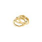 WYATT rings, 3-in-1 set, gold-plated, showcasing bold contours and adjustable design, perfect for stacking or individual wear, embodying Pilgrim's chic and adventurous style.