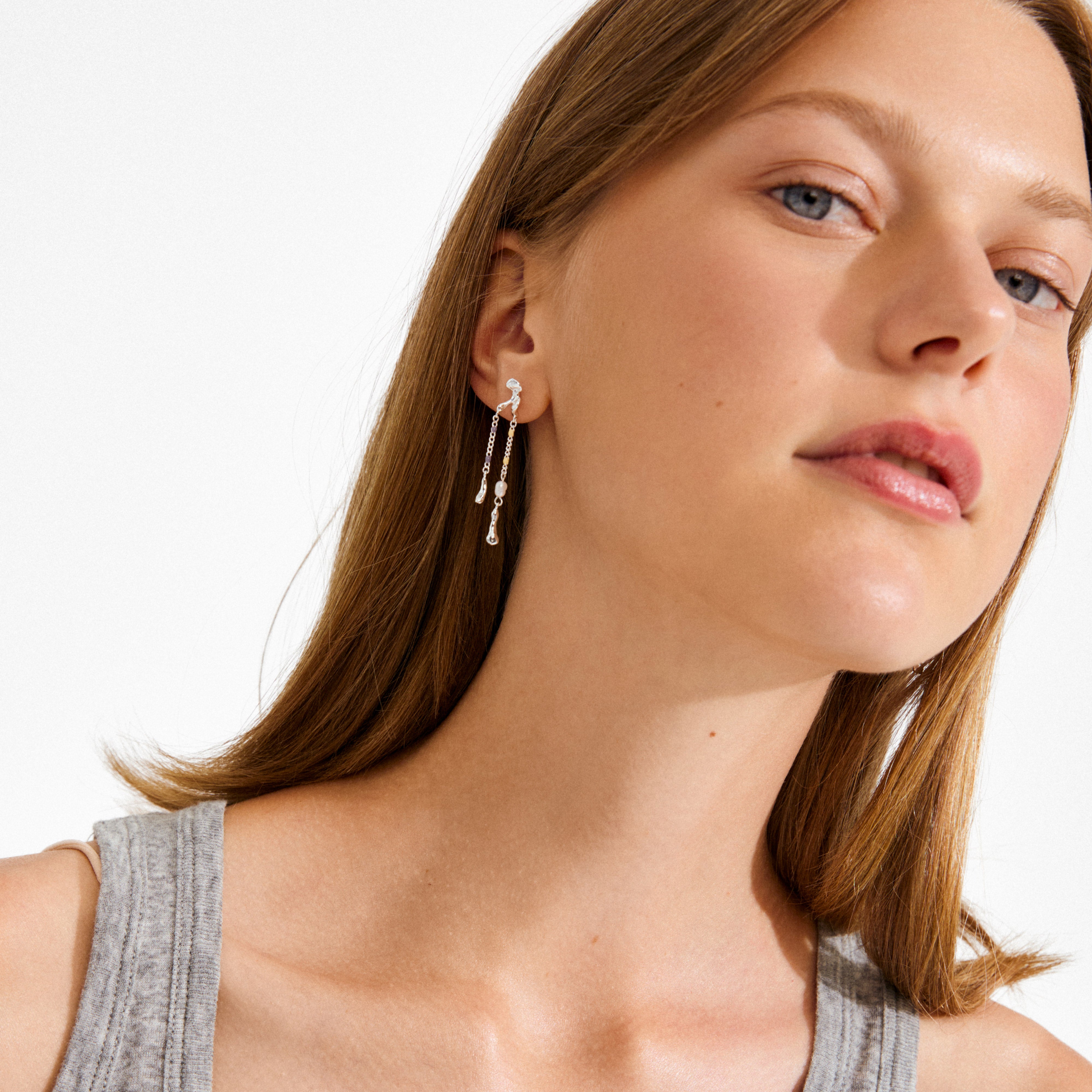 REGGIE earrings silver-plated