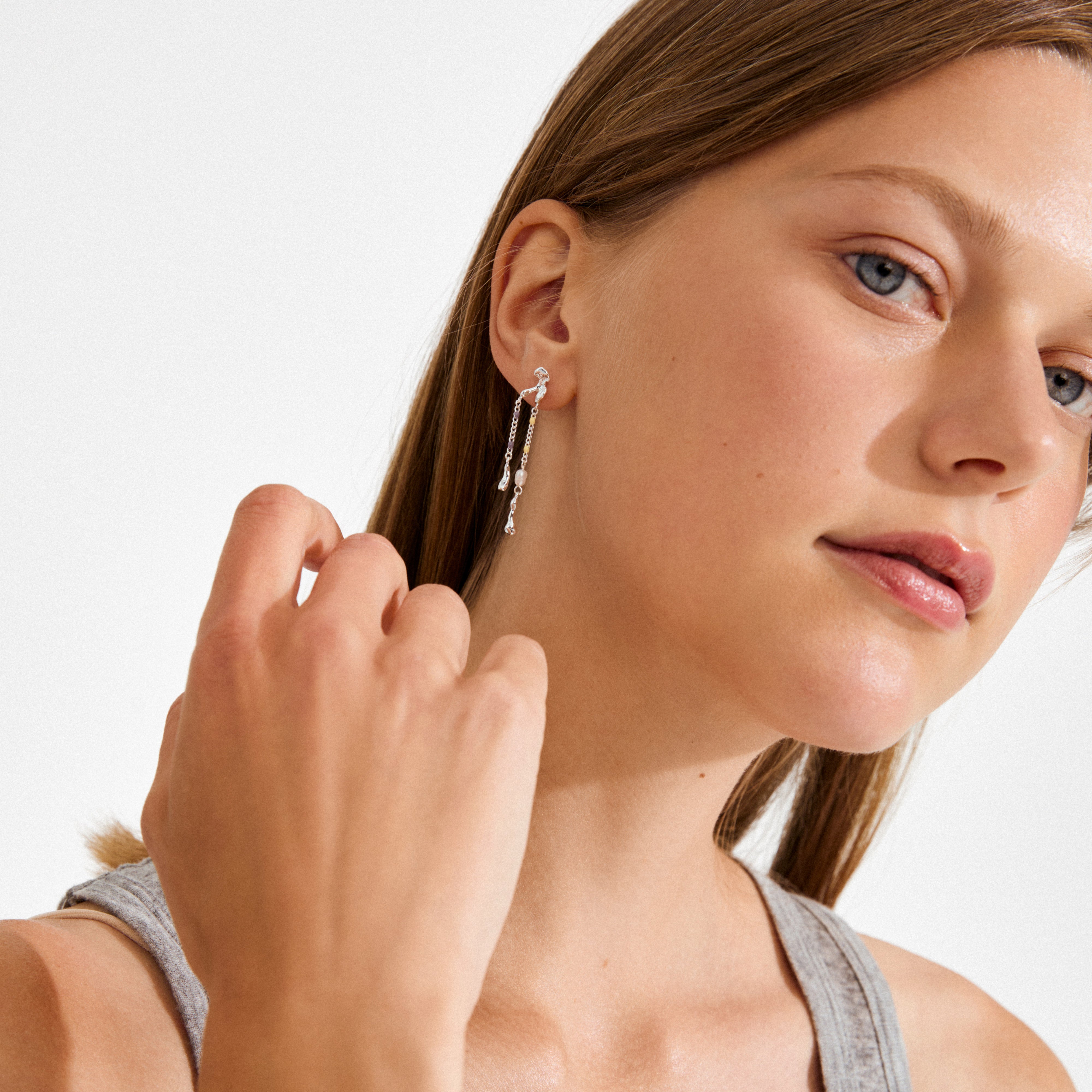 REGGIE earrings silver-plated