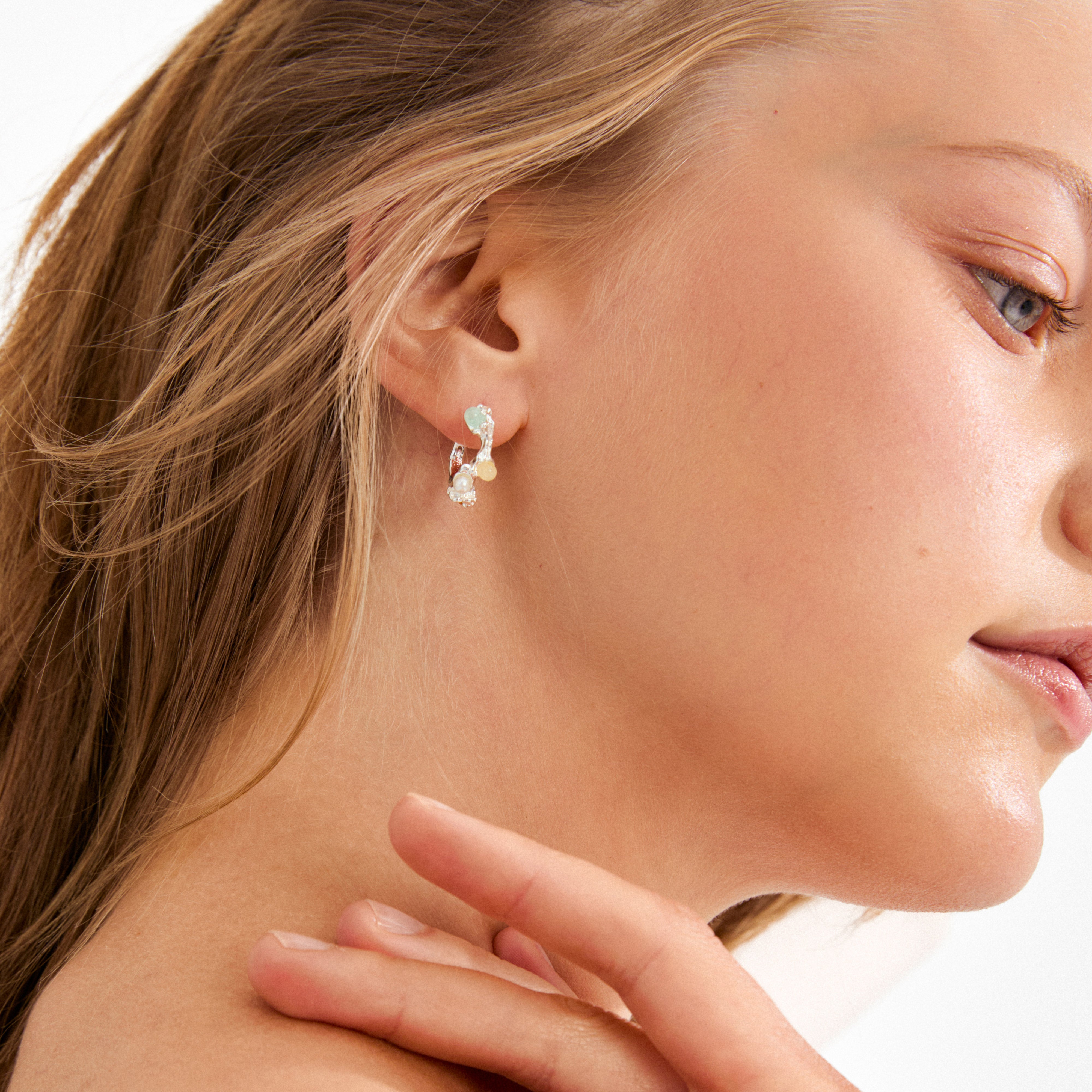 IRIS hoop earrings silver-plated