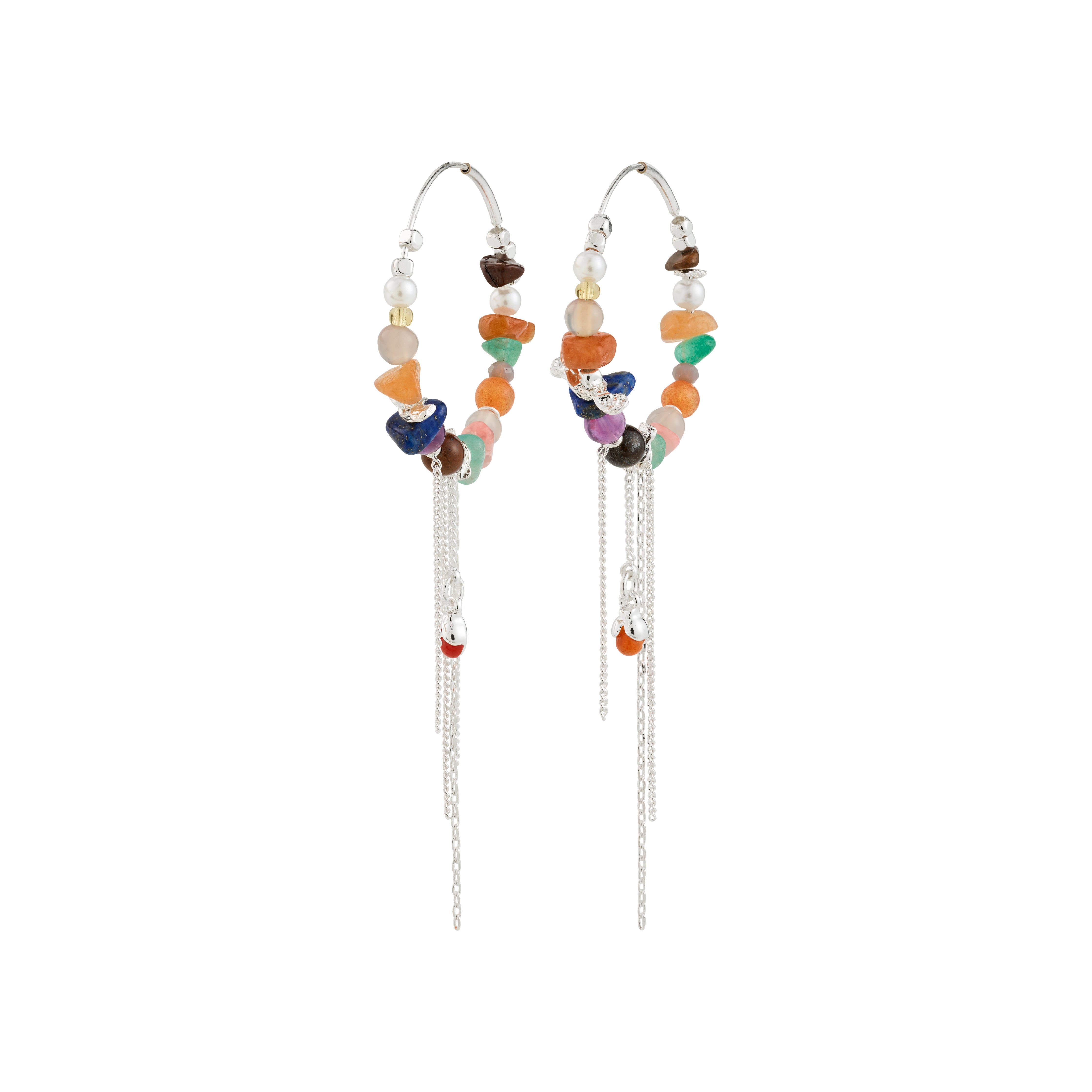 IRIS øreringe sølvbelagt/multi