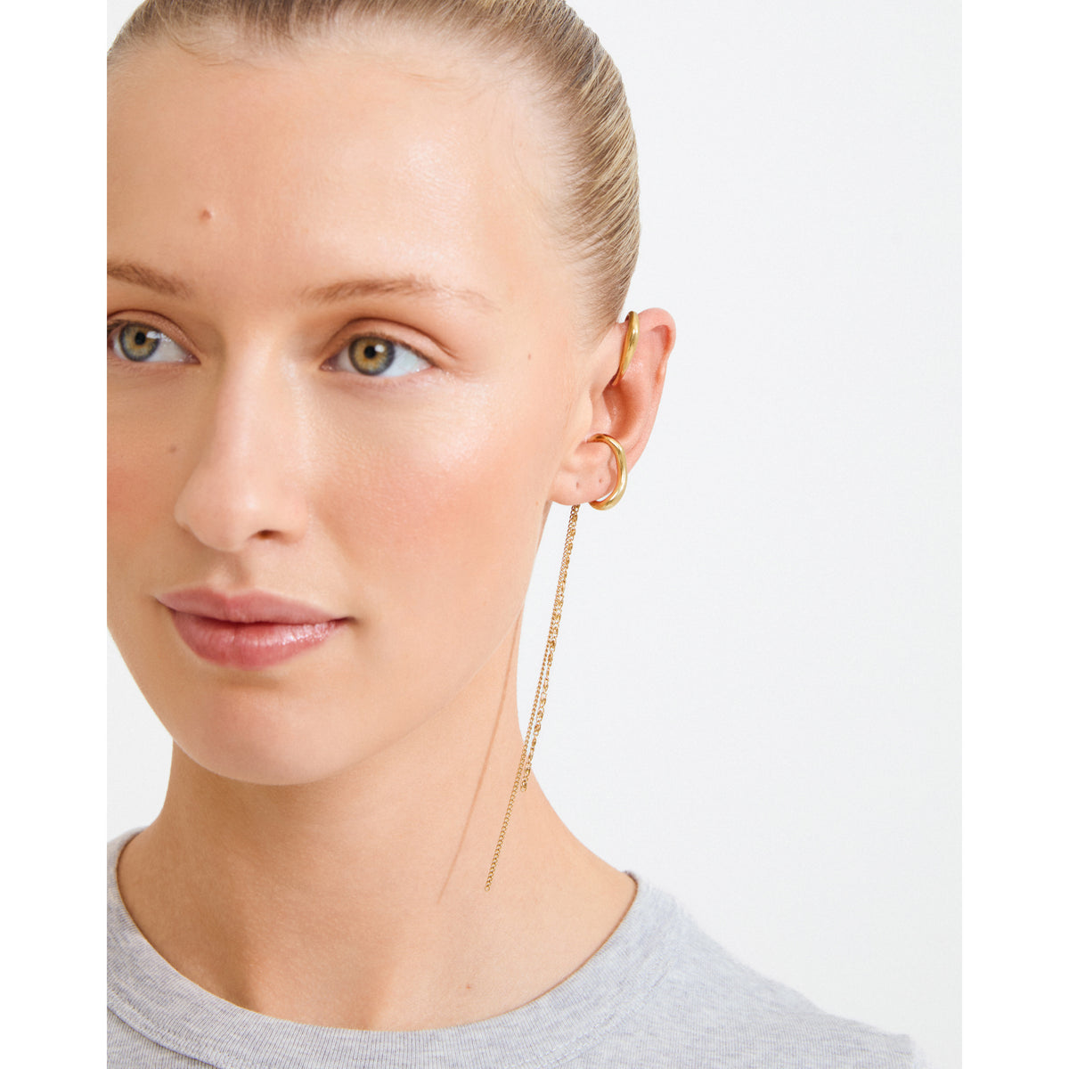 EVON ear cuff, 2-i-ett sett, gullbelagt