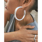 TOVIN hoop earrings silver-plated