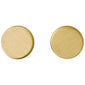 WYNONNA earstuds gold-plated: A pair of matte-finish gold circle stud earrings, perfect for a trendy, versatile look, ideal for mixing and matching.