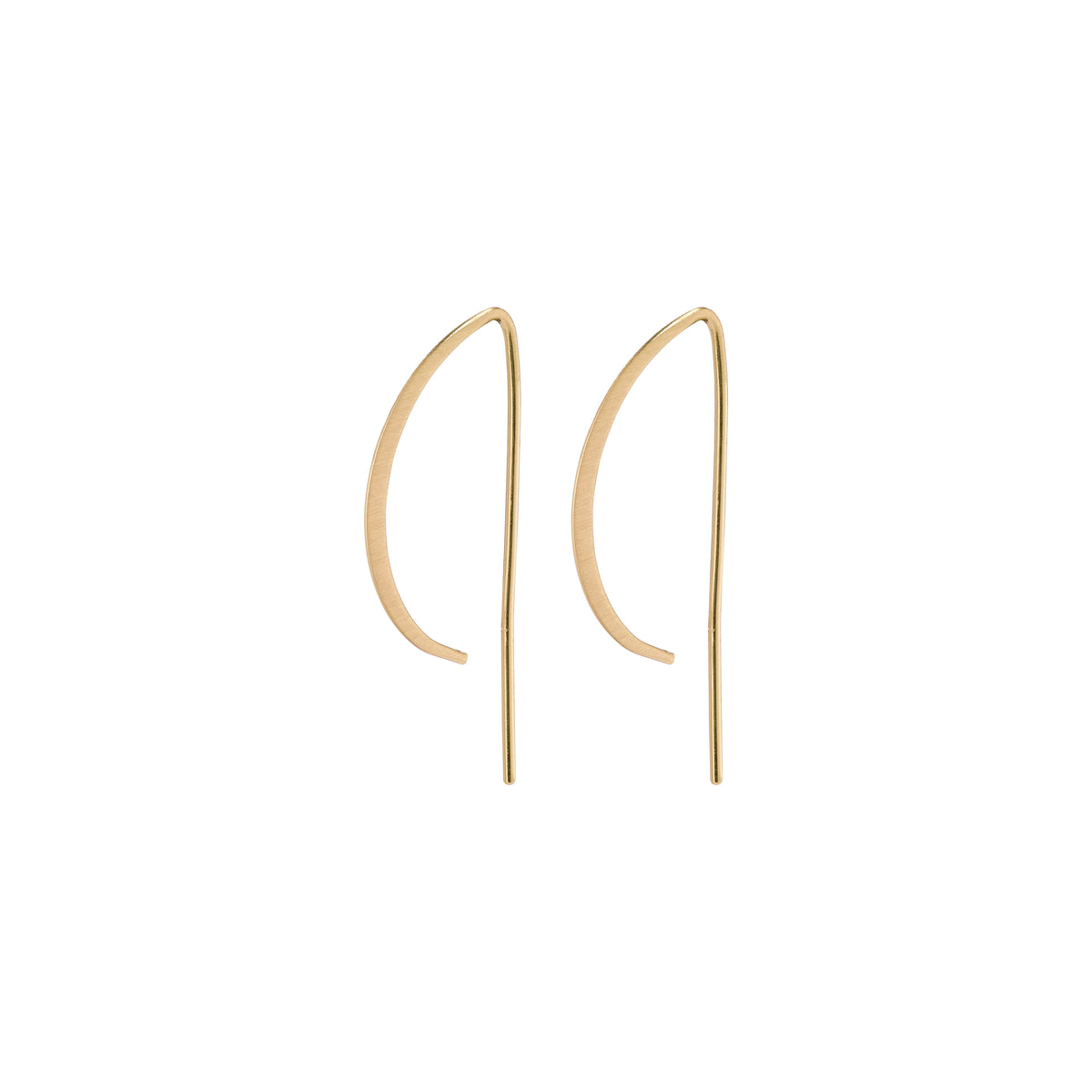PEONY earrings gold-plated, simple pull-through wire design, showcasing Pilgrim's Scandinavian craftsmanship and style. Ideal for trendsetters seeking timeless elegance.