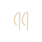 PEONY earrings gold-plated, simple pull-through wire design, showcasing Pilgrim's Scandinavian craftsmanship and style. Ideal for trendsetters seeking timeless elegance.