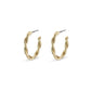 NAJA recycled twisted hoop earrings gold-plated