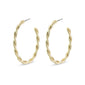 NAJA recycled  large hoop earrings gold-plated