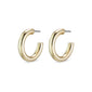 MADDIE chunky gold-plated hoop earrings, featuring a shiny, classic design that complements both casual and elegant outfits, adding a timeless touch to any style.