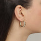 MADDIE recycled chunky hoop earrings gold-plated