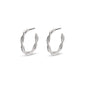 NAJA recycled twisted hoop earrings silver-plated