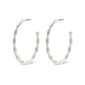 NAJA recycled large hoop earrings silver-plated