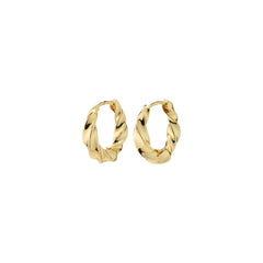 TAFFY medium spiralformade hoops guldpläterade