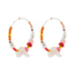AUBRIE hoop earrings orange/silver-plated