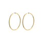 APRIL medium-size gold-plated hoop earrings, 40 mm diameter, crafted from 99% recycled material, perfect for trendy ear curation and personal style.