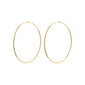 APRIL maxi hoop earrings gold-plated, featuring an elegant 80 mm diameter and slim silhouette, crafted from 99% recycled material for a timeless, stylish touch.