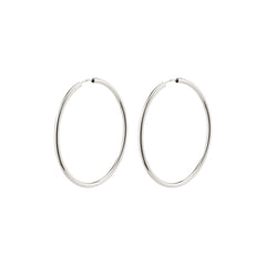 APRIL medium hoops silverpläterade