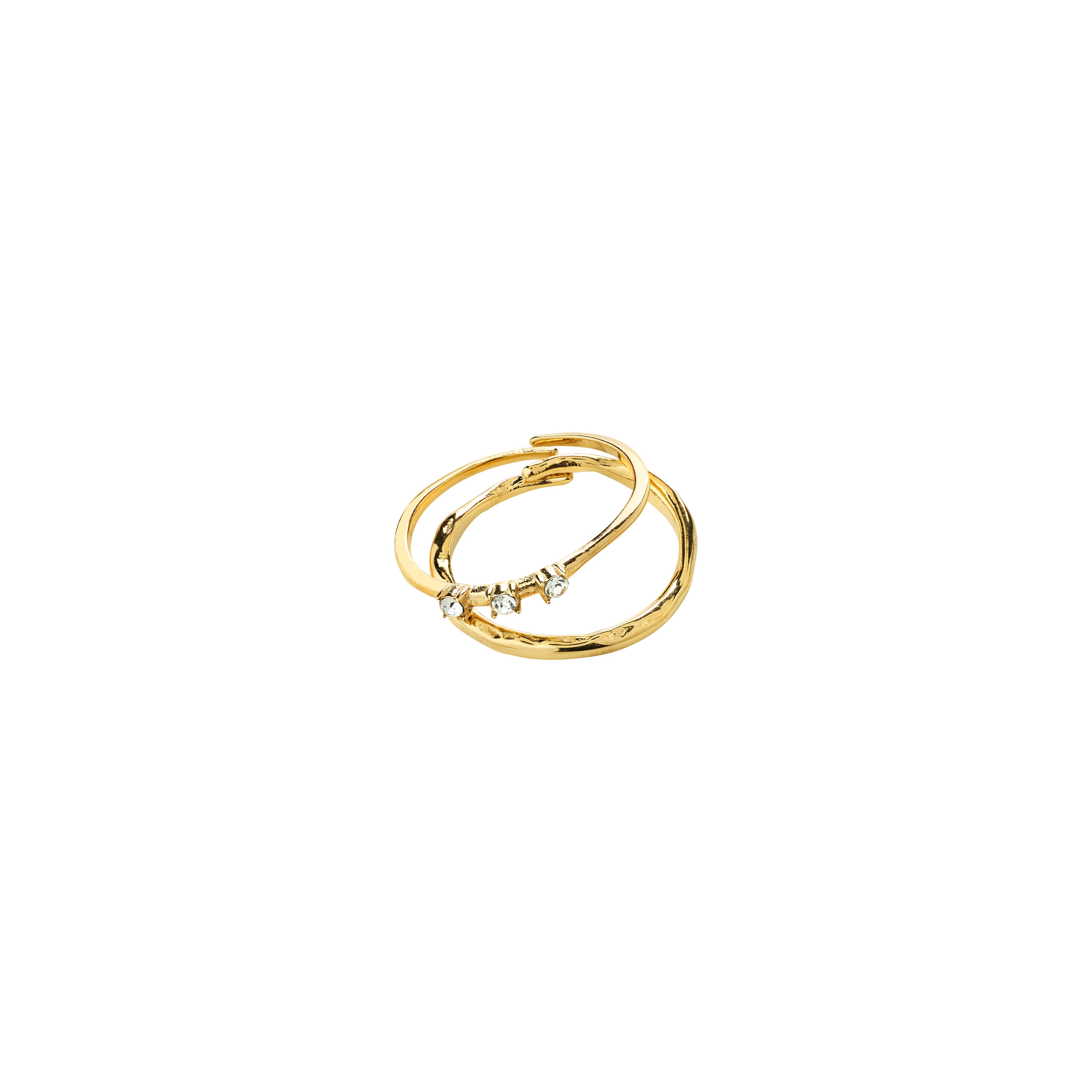 IVARIN rings, 2-in-1 set, gold-plated