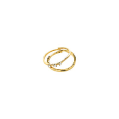 IVARIN rings, 2-in-1 set, gold-plated