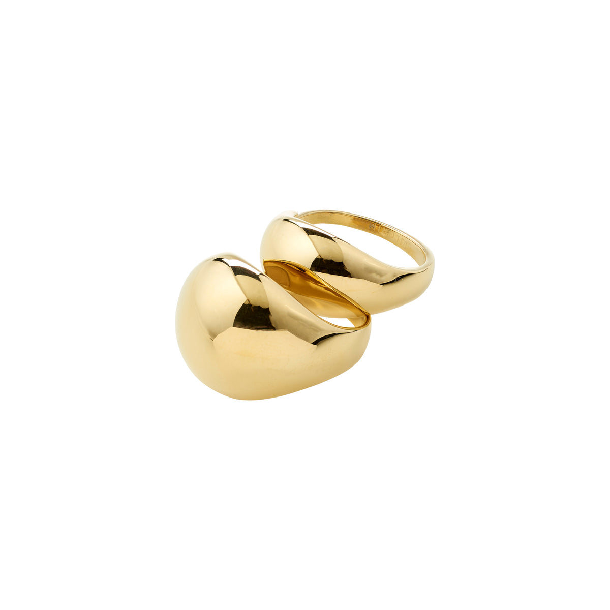 EVON rings, 2-in-1 set, gold-plated