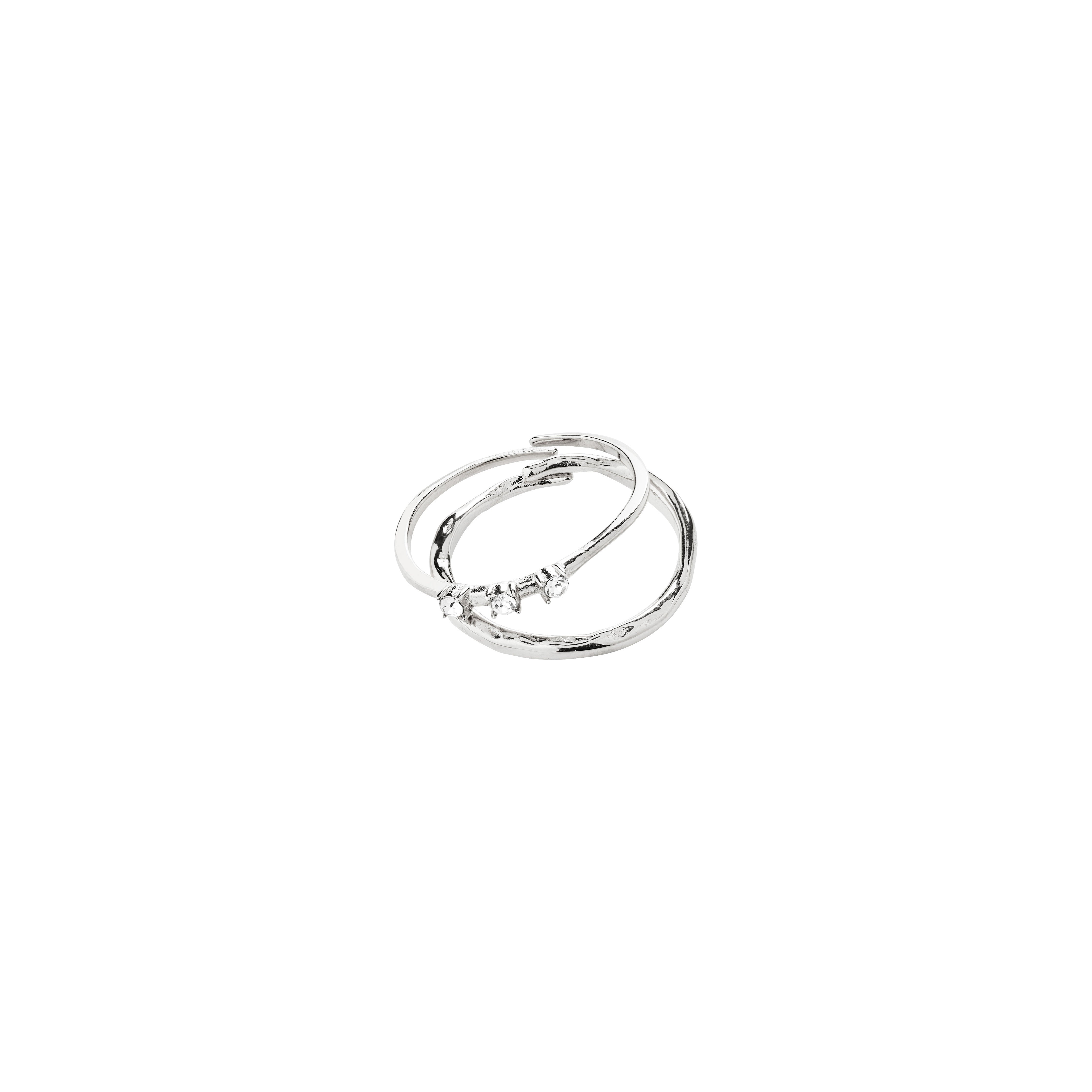IVARIN rings, 2-in-1 set, silver-plated