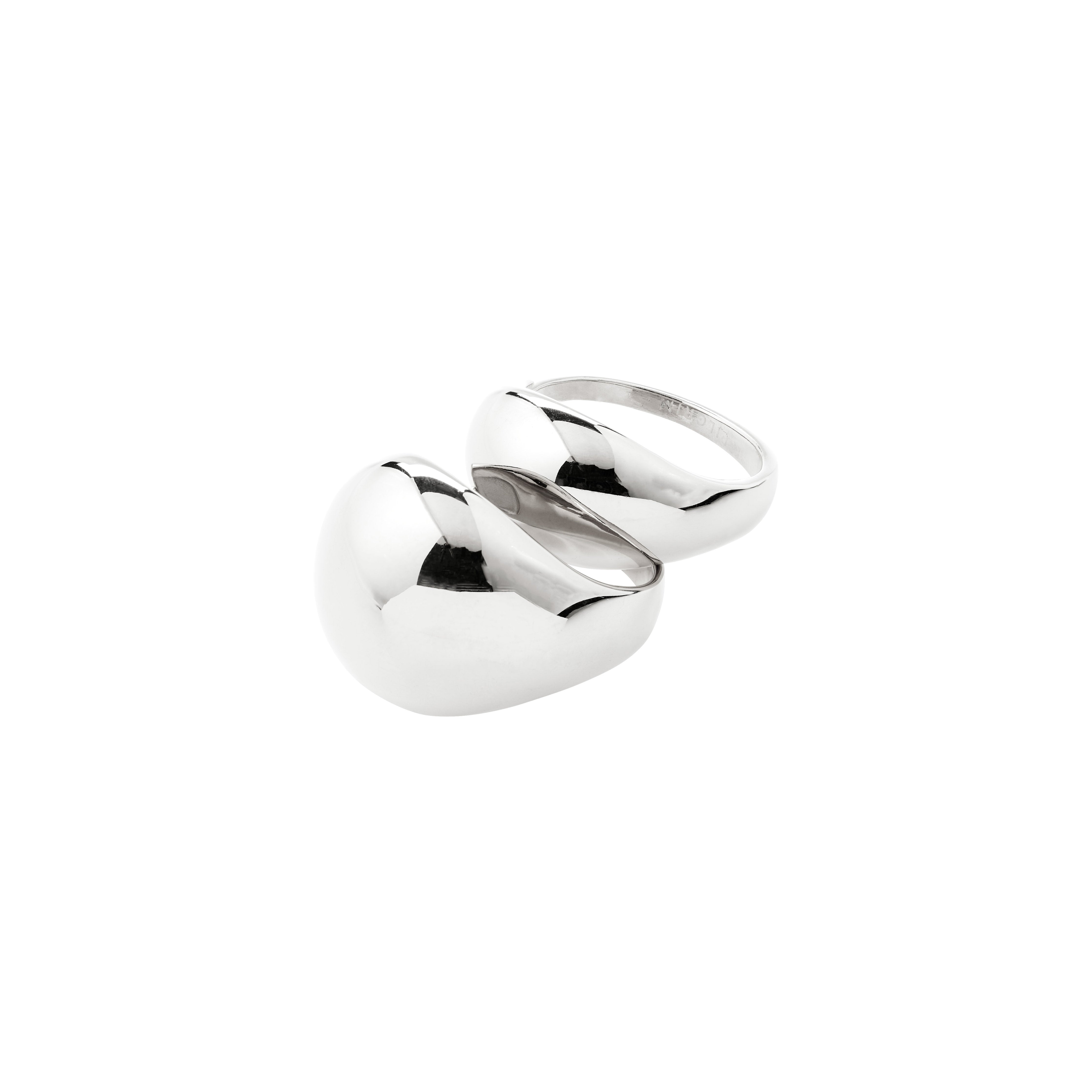 EVON rings, 2-in-1 set, silver-plated