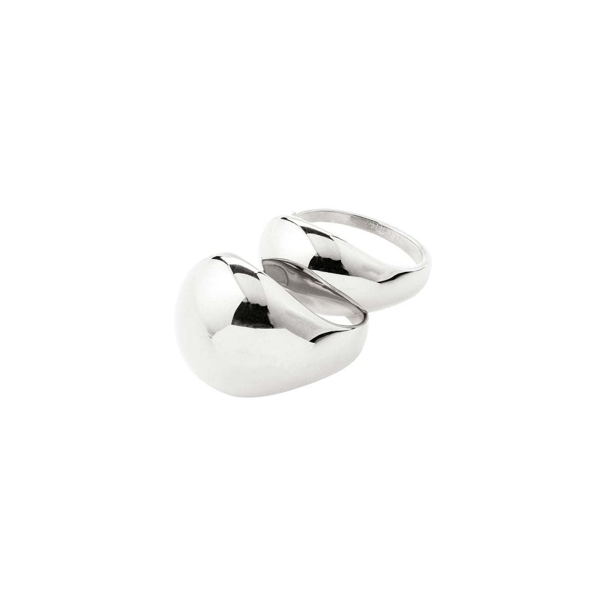 EVON Ringe, 2-in-1 Set, versilbert