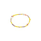 INDIANA bracelet featuring genuine freshwater pearls and pink opal, accented with yellow and pink faceted glass beads for an organic, trendy look.