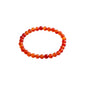 POWERSTONE bracelet with red agate beads on elastic, emphasizing strength and style. Ideal for layering, this piece blends timeless design with contemporary trends.