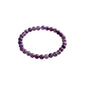 POWERSTONE bracelet with round amethyst beads, showcasing a meditative design on durable elastic, perfect for mixing and matching with other accessories.